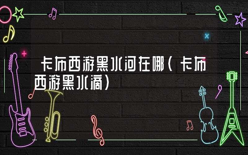 卡布西游黑水河在哪（卡布西游黑水滴）