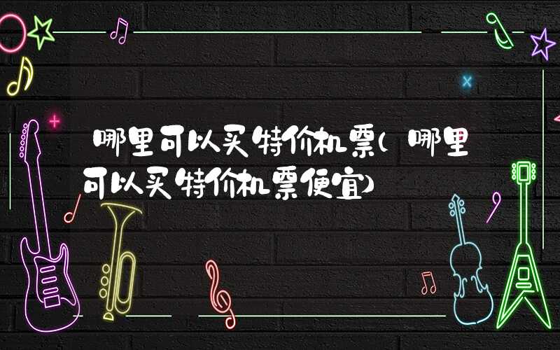 哪里可以买特价机票(哪里可以买特价机票便宜)