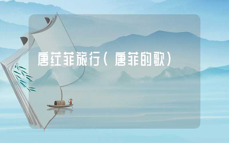 唐荭菲旅行(唐菲的歌)