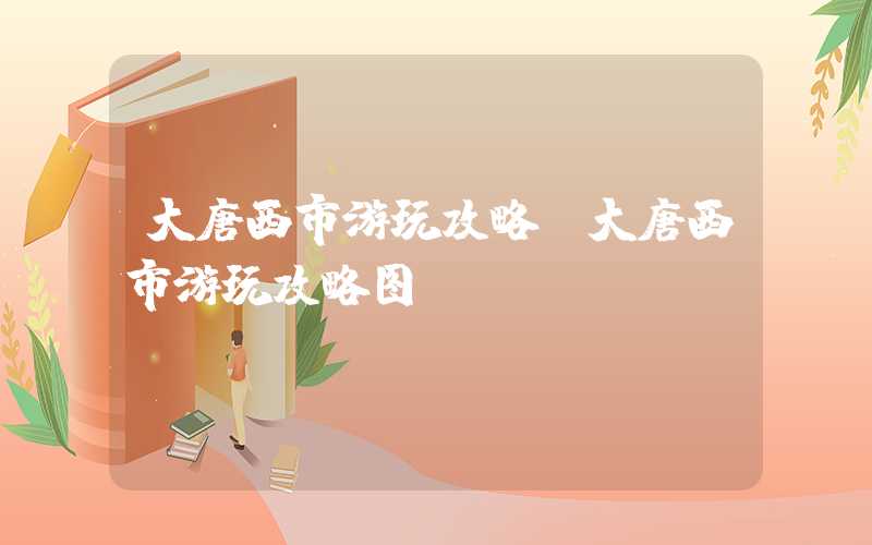 大唐西市游玩攻略（大唐西市游玩攻略图）