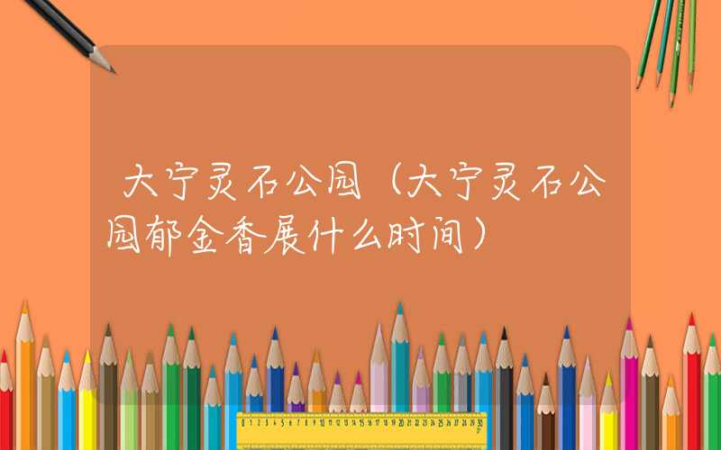 大宁灵石公园(大宁灵石公园郁金香展什么时间)