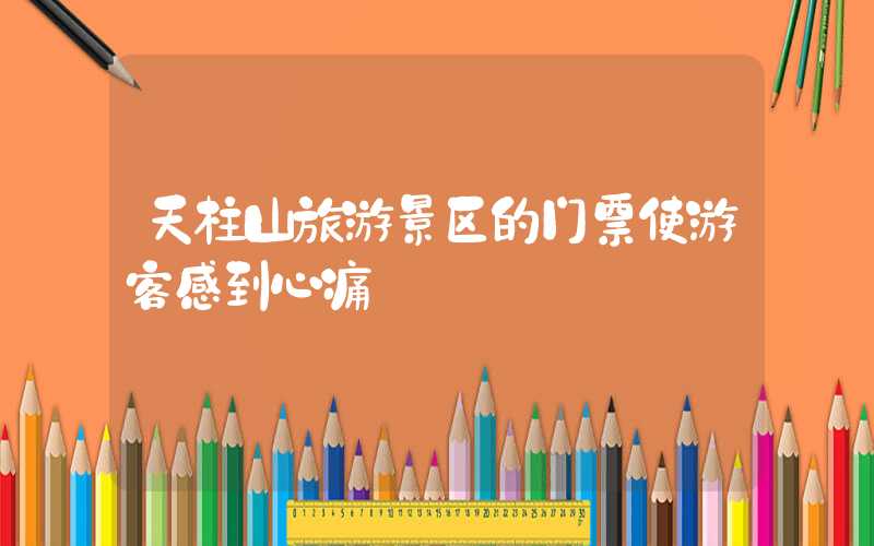 天柱山旅游景区的门票使游客感到心痛