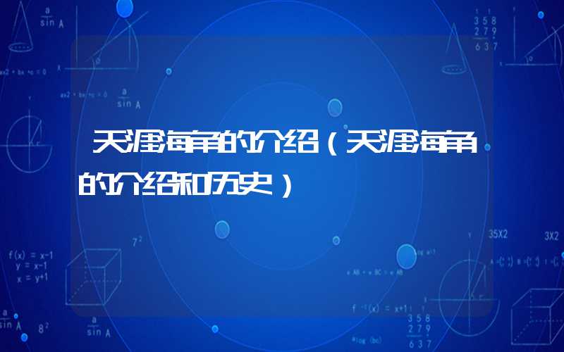 天涯海角的介绍（天涯海角的介绍和历史）