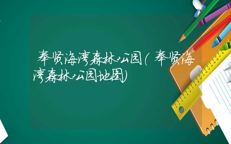 奉贤海湾森林公园（奉贤海湾森林公园地图）
