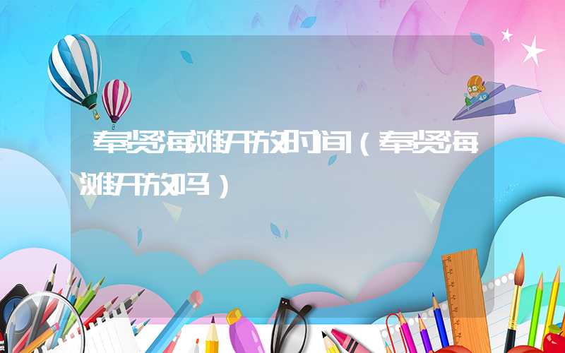 奉贤海滩开放时间（奉贤海滩开放吗）