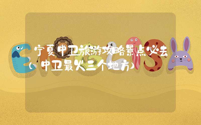 宁夏中卫旅游攻略景点必去(中卫最火三个地方)