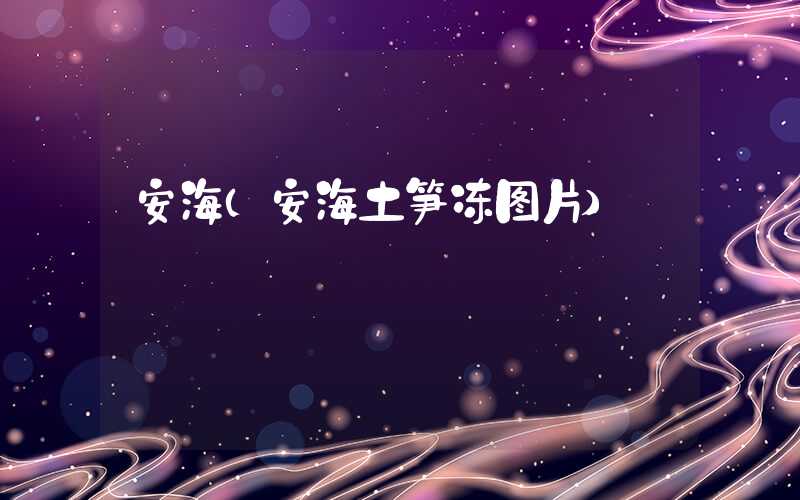 安海（安海土笋冻图片）