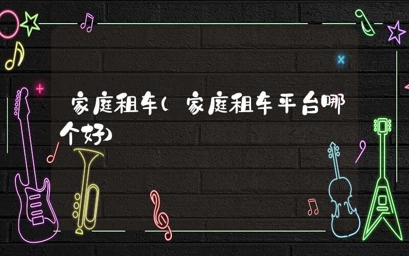 家庭租车（家庭租车平台哪个好）