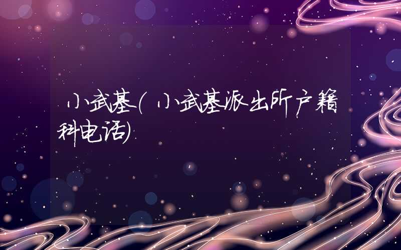 小武基（小武基派出所户籍科电话）