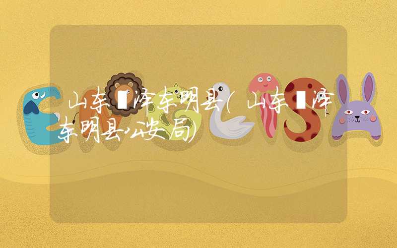 山东菏泽东明县（山东菏泽东明县公安局）