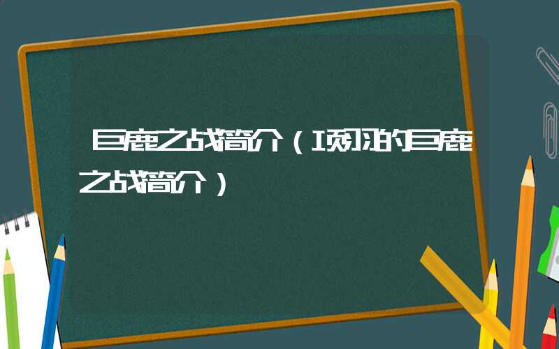 巨鹿之战简介（项羽的巨鹿之战简介）