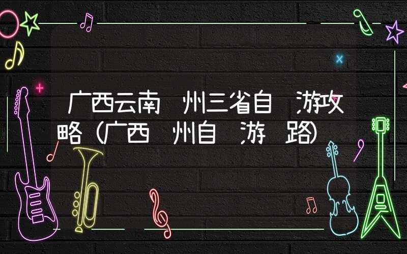 广西云南贵州三省自驾游攻略（广西贵州自驾游线路）