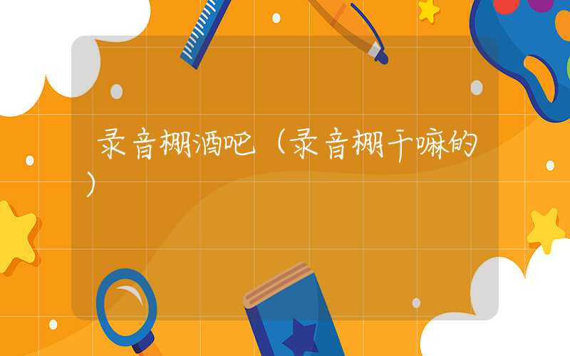录音棚酒吧（录音棚干嘛的）