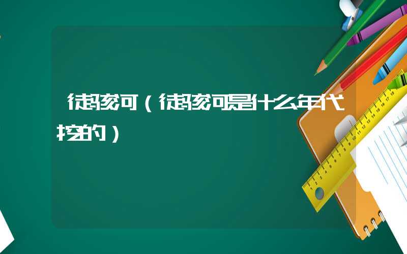 徒骇河（徒骇河是什么年代挖的）