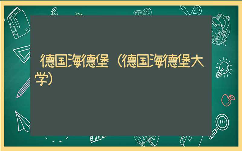 德国海德堡（德国海德堡大学）