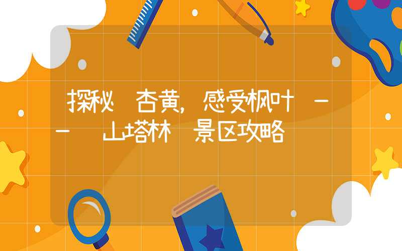 探秘银杏黄，感受枫叶红——银山塔林风景区攻略