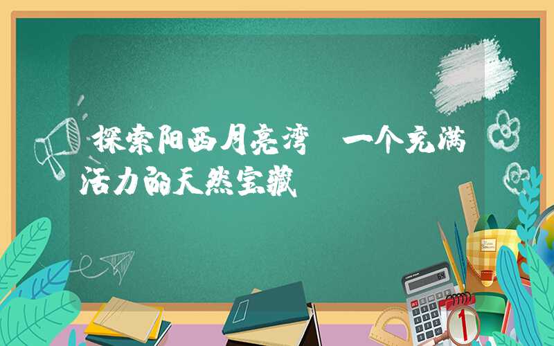 探索阳西月亮湾:一个充满活力的天然宝藏
