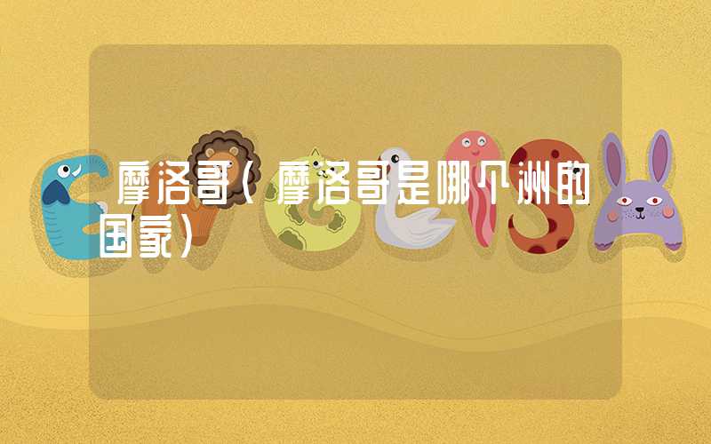 摩洛哥（摩洛哥是哪个洲的国家）