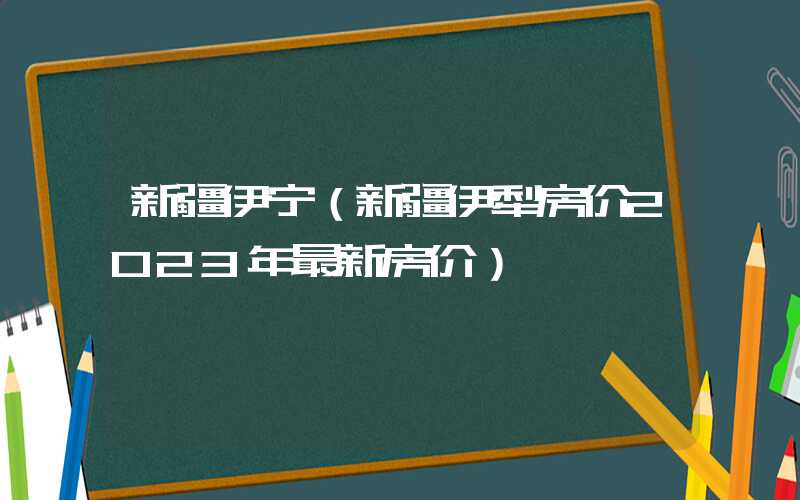 新疆伊宁（新疆伊犁房价2023年最新房价）