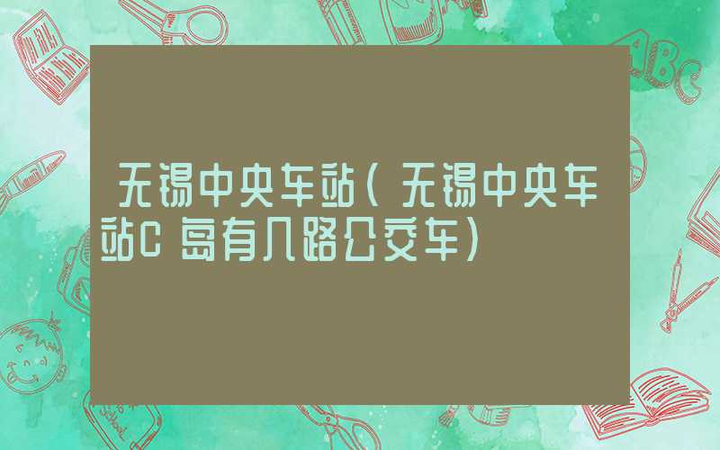 无锡中央车站（无锡中央车站C岛有几路公交车）
