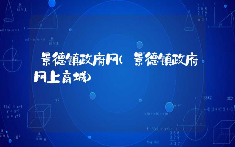 景德镇政府网(景德镇政府网上商城)