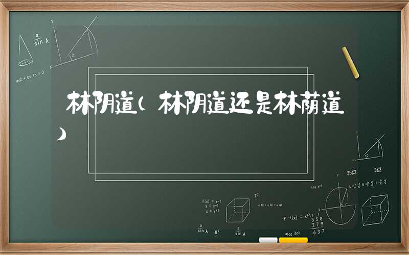 林阴道(林阴道还是林荫道)
