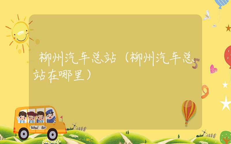 柳州汽车总站（柳州汽车总站在哪里）