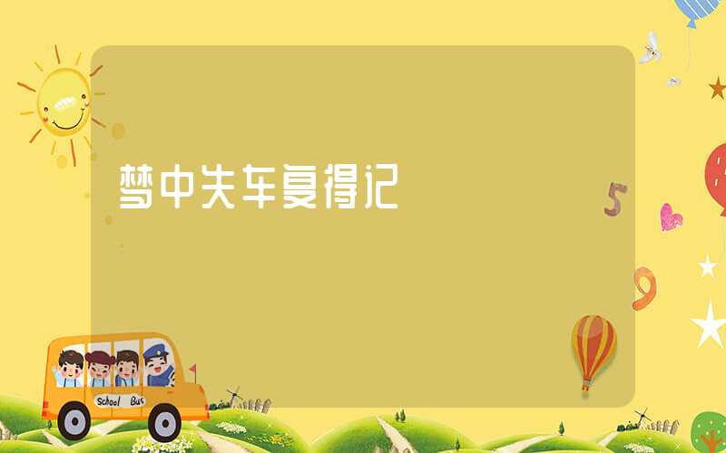 梦中失车复得记
