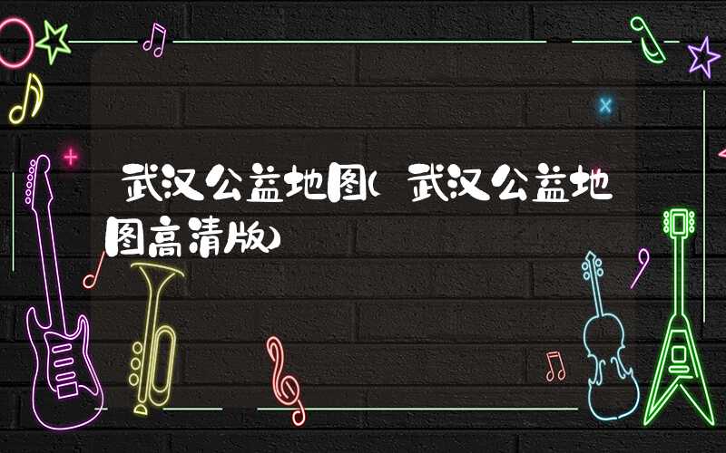 武汉公益地图（武汉公益地图高清版）