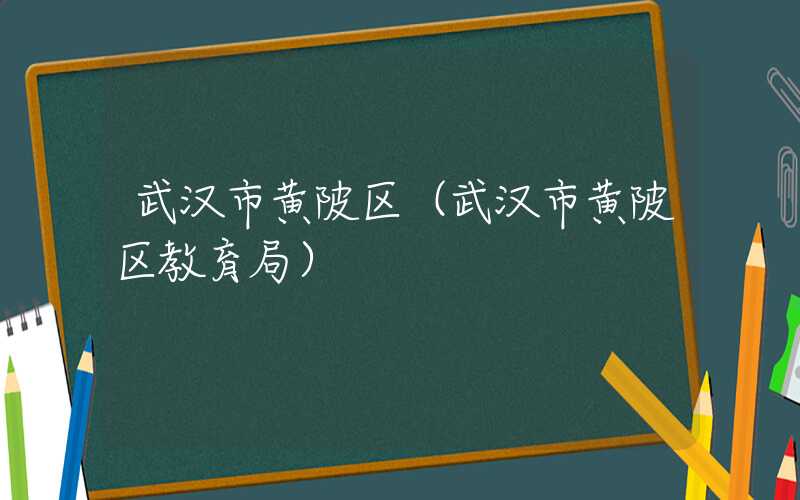 武汉市黄陂区(武汉市黄陂区教育局)