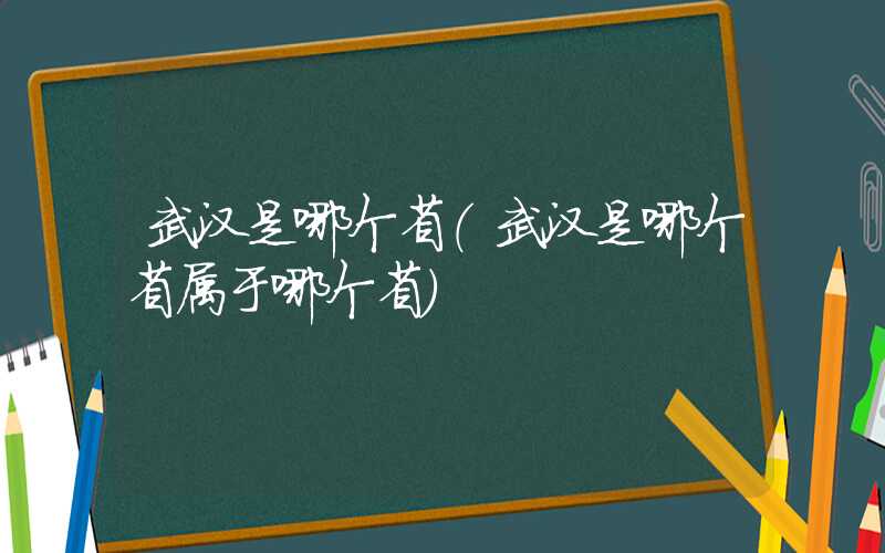 武汉是哪个省（武汉是哪个省属于哪个省）
