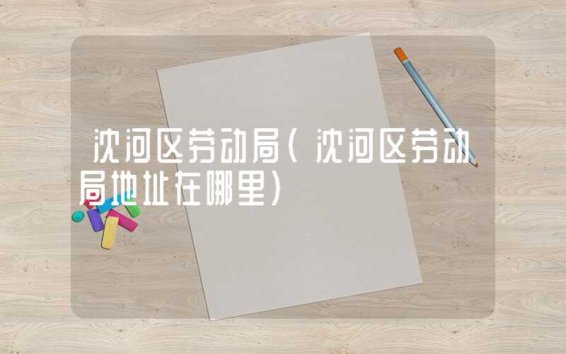 沈河区劳动局（沈河区劳动局地址在哪里）