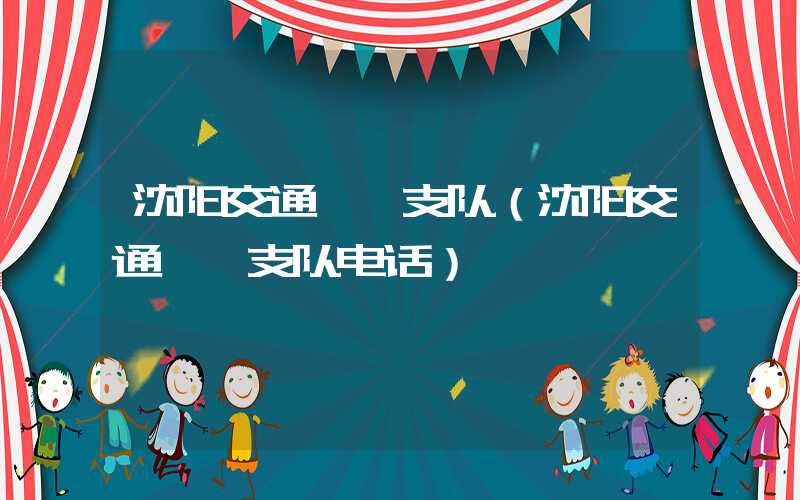 沈阳交通**支队（沈阳交通**支队电话）