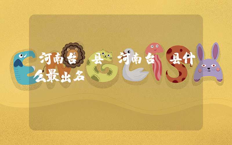 河南台前县（河南台前县什么最出名）