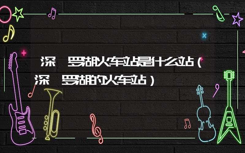 深圳罗湖火车站是什么站(深圳罗湖的火车站)