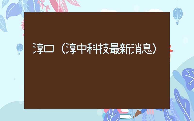 淳口（淳中科技最新消息）