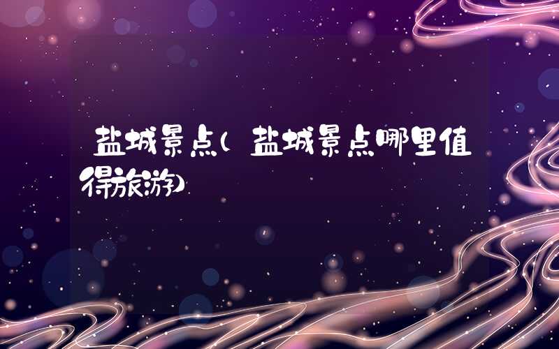 盐城景点（盐城景点哪里值得旅游）