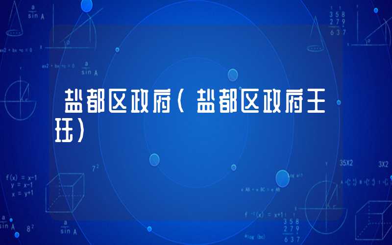 盐都区政府（盐都区政府王珏）