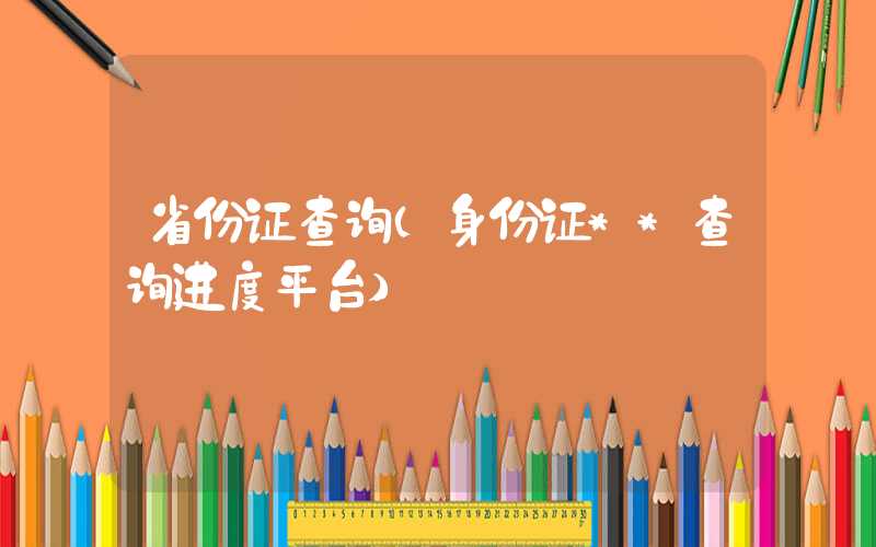 省份证查询（身份证**查询进度平台）