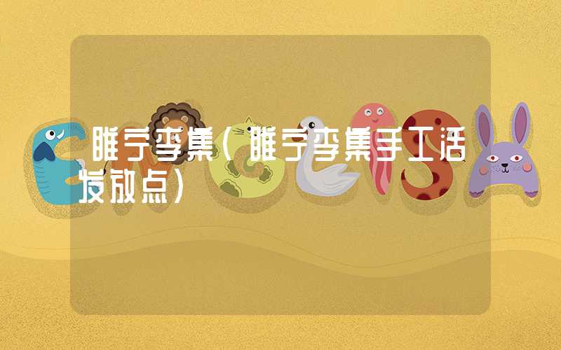 睢宁李集（睢宁李集手工活发放点）