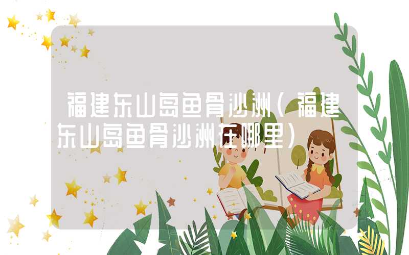 福建东山岛鱼骨沙洲（福建东山岛鱼骨沙洲在哪里）