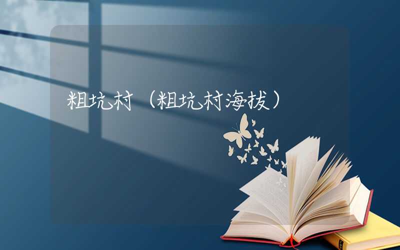 粗坑村（粗坑村海拔）