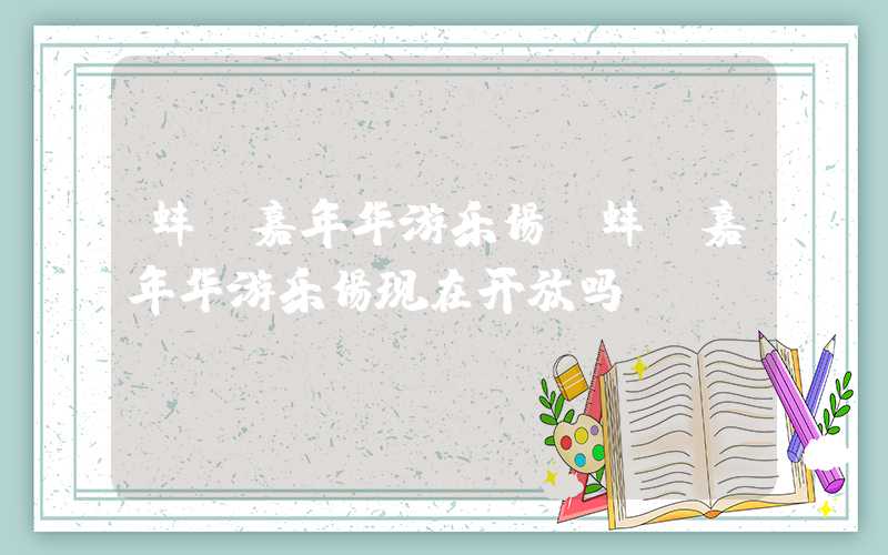 蚌埠嘉年华游乐场（蚌埠嘉年华游乐场现在开放吗）