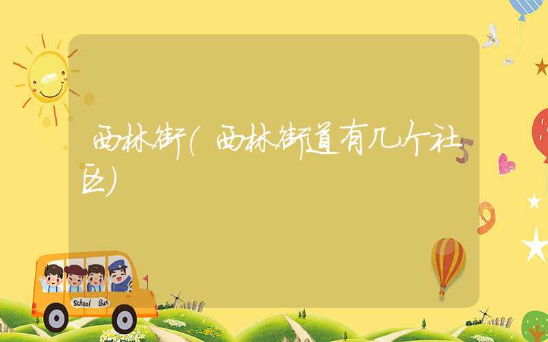 西林街（西林街道有几个社区）
