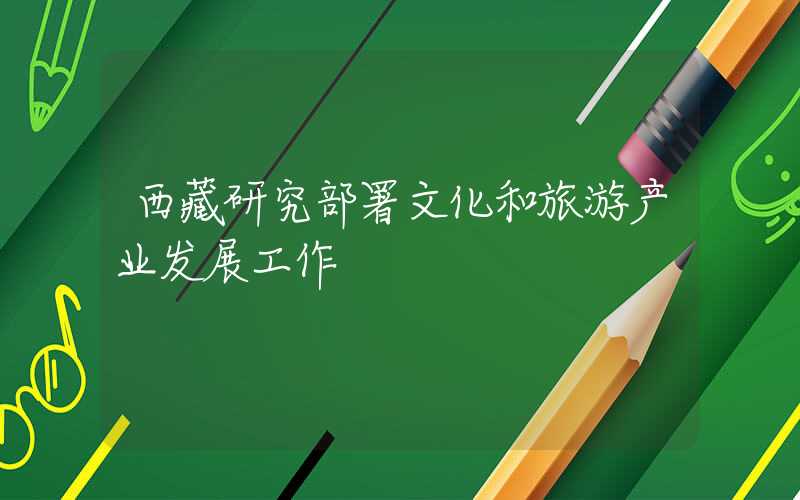 西藏研究部署文化和旅游产业发展工作