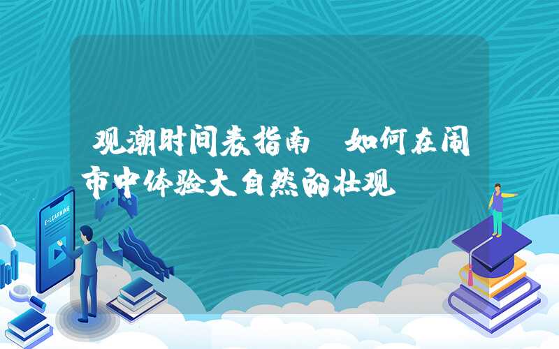 观潮时间表指南：如何在闹市中体验大自然的壮观
