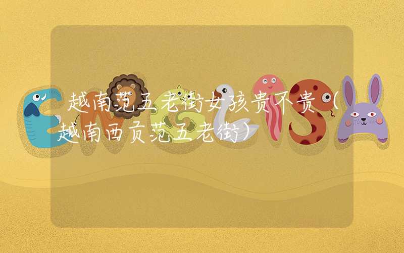 越南范五老街女孩贵不贵（越南西贡范五老街）