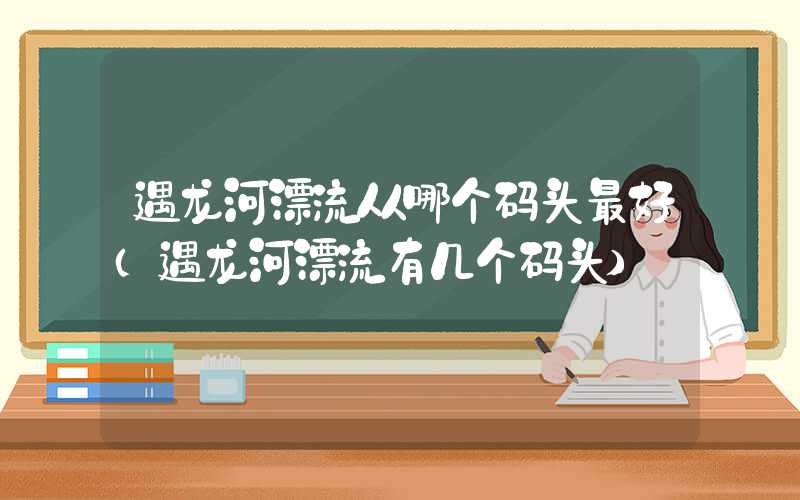 遇龙河漂流从哪个码头最好（遇龙河漂流有几个码头）