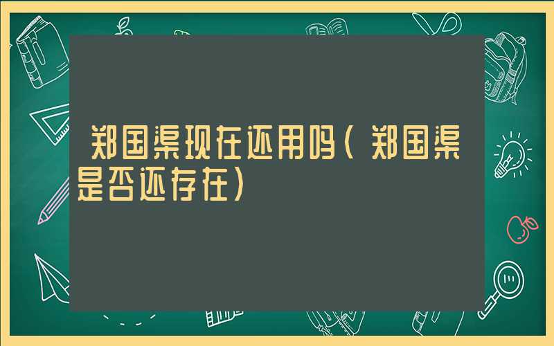 郑国渠现在还用吗（郑国渠是否还存在）