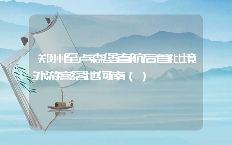 郑州至卢森堡直航后首批境外游客落地河南（）